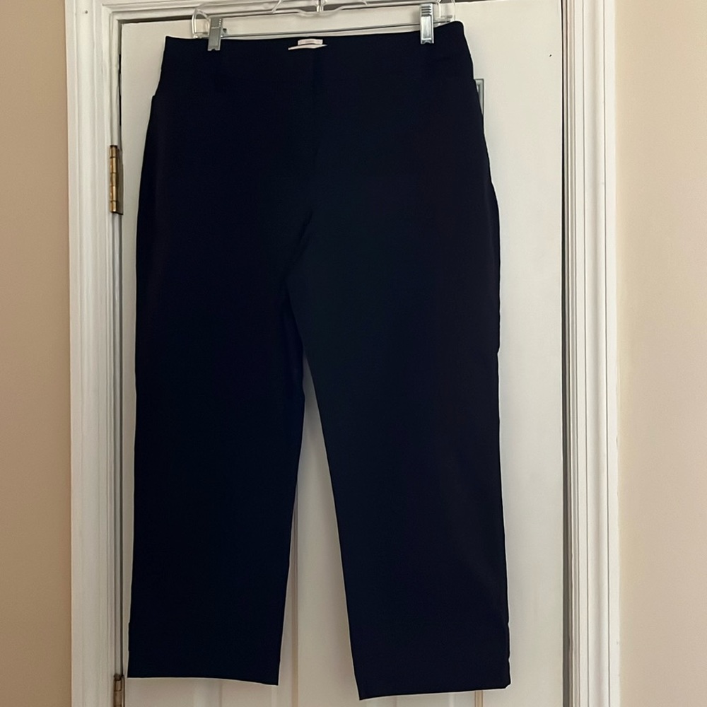 NWT Talbots Outlet Black Capris 10 Curvy